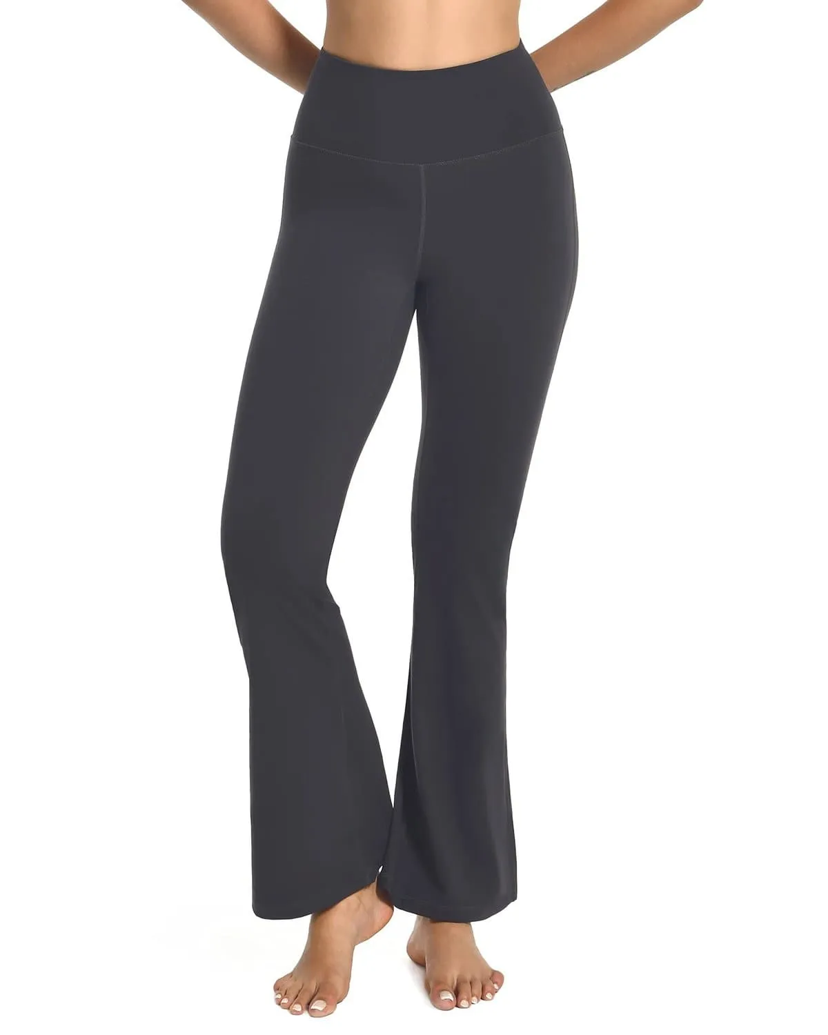 High Waisted Pockets Flare Leggings